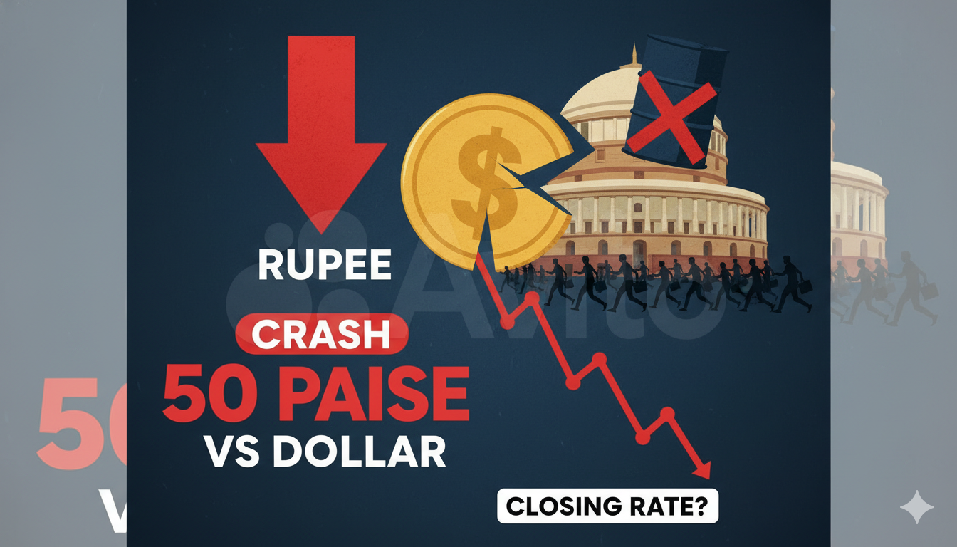 रुपये की डॉलर के मुकाबले गिरावट का ग्राफिक प्रतिनिधित्व