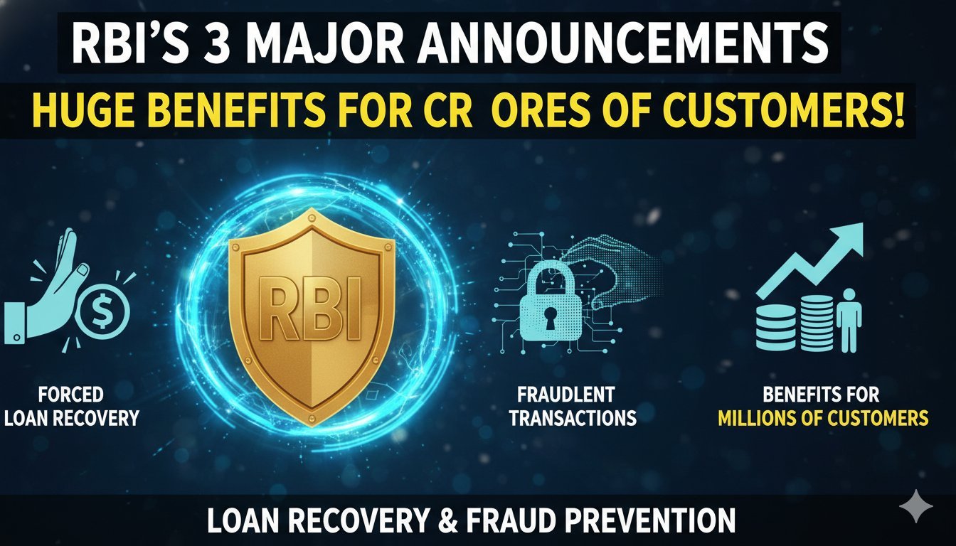 RBI गवर्नर संजय मल्होत्रा मोनेटरी पॉलिसी प्रेस कॉन्फ्रेंस में ग्राहक सुरक्षा पर ऐलान करते हुए