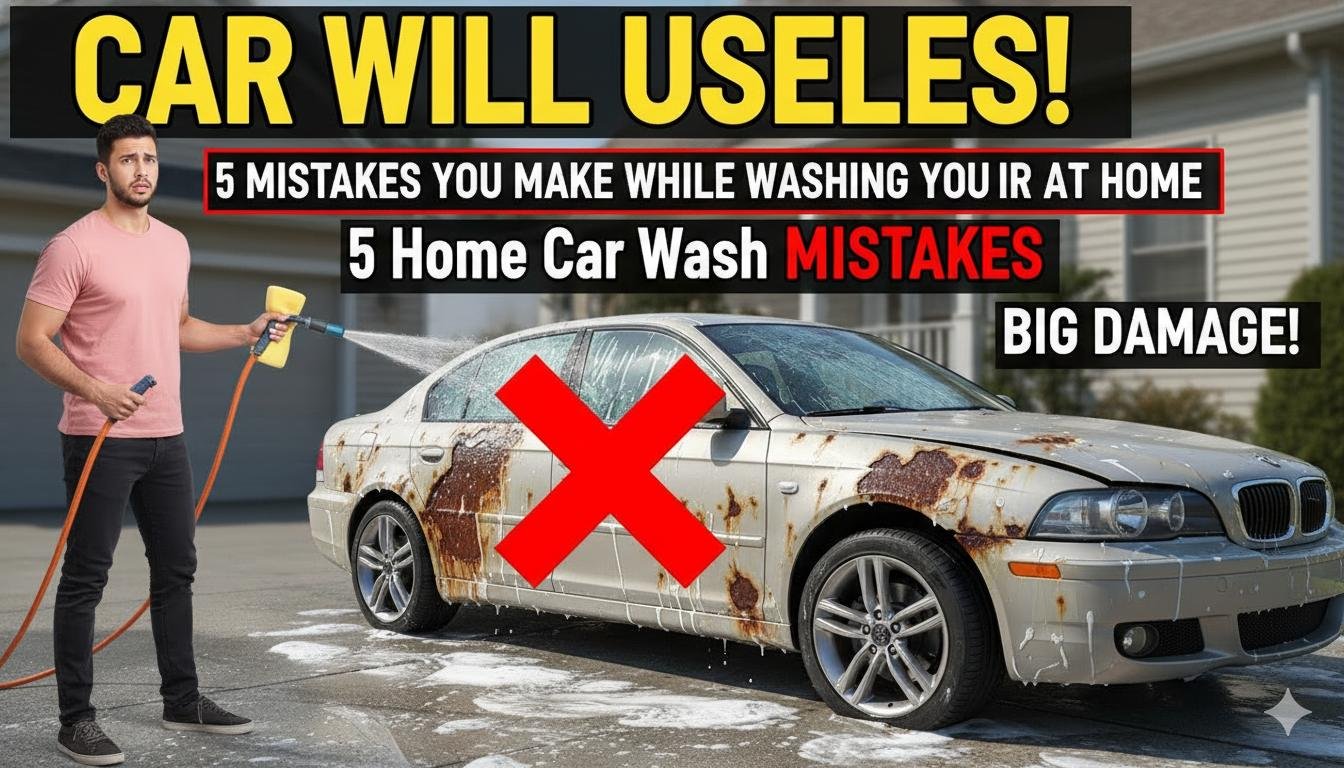घर पर कार धोते समय की 5 घातक गलतियां जो पेंट को बर्बाद कर रही हैं